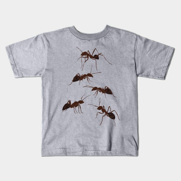 Ants Kids T-Shirt by ahadden